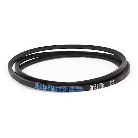 D&D SPA2750 Metric V-Belt, 2750mm Outside Length, 13 mm Top Width, 10 mm Thickness, 1 Ribs SPA2750